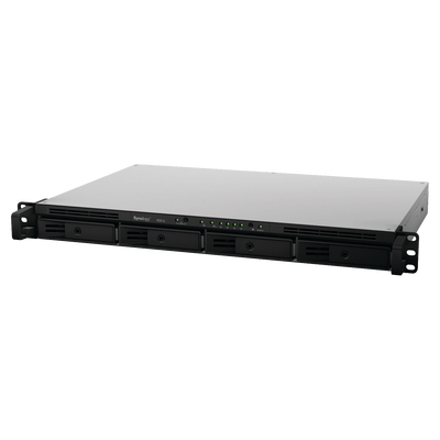 SYNOLOGY - Servidor Nas para rack de 4 bahías / Expandible a 8 bahías / Hasta 96 TB / Hasta 16 cámaras