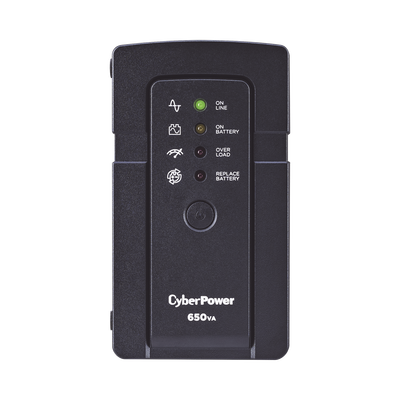 CYBERPOWER - UPS de 650 VA/400 W, Topología Standby, Compacto, Entrada 120 Vca NEMA 5-15P, Con 3 Tomas Respaldo/Protección y 3 Tomas Solo Protección NEMA 5-15R