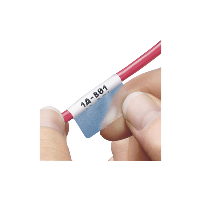 PANDUIT - Hojas con 5000 Etiquetas Auto-Laminadas para Impresora Láser/Inyección de Tinta, para Cables de 3 a 7.1 mm de Diámetro (12 - 10 AWG), Color Blanco