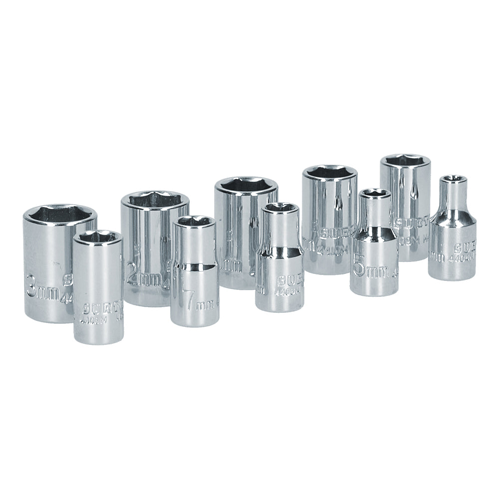 Surtek - Jgo dados 1/4 in 6pt mm 10pz