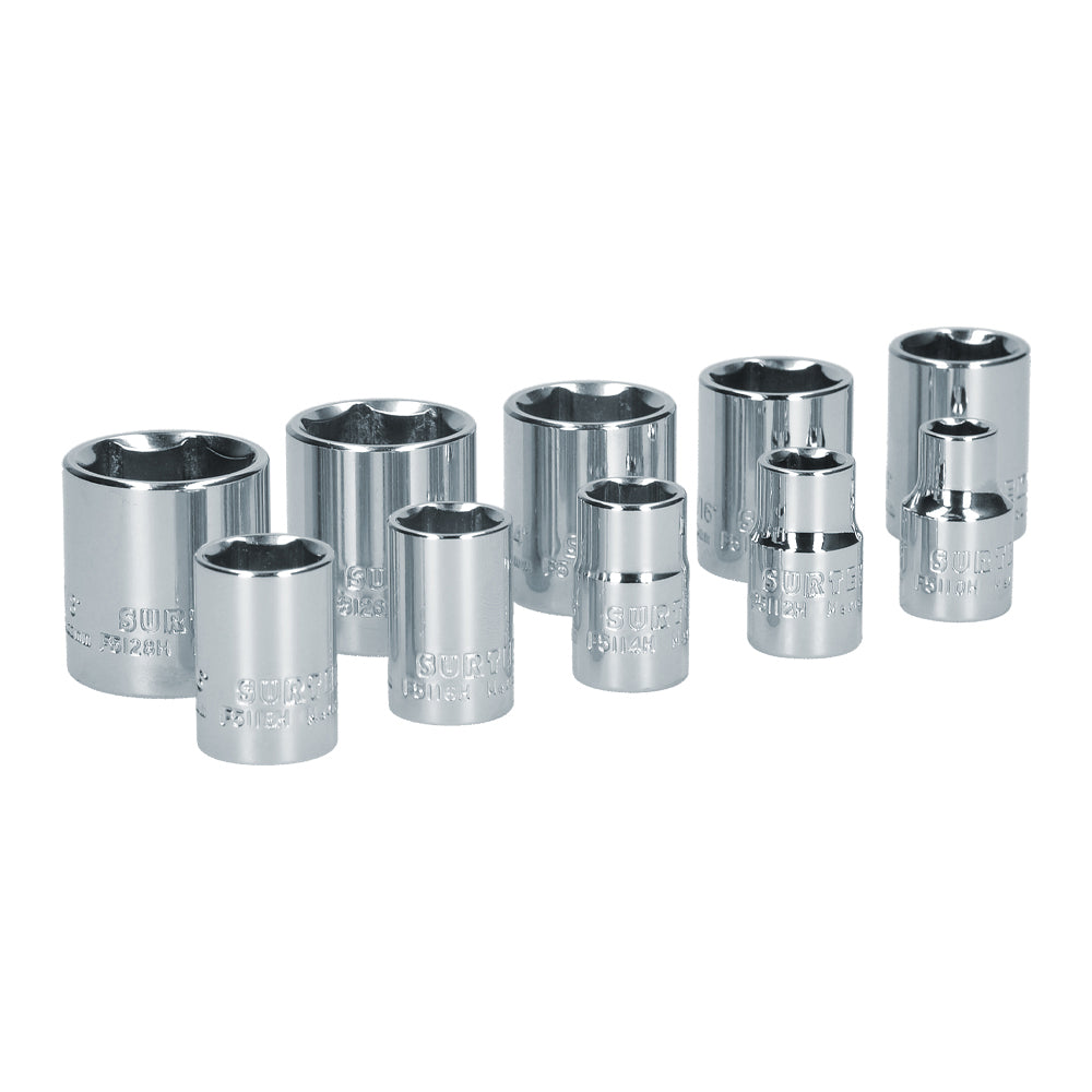 Surtek - Jgo dados 3/8 in pg 6pt 10pz