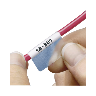 PANDUIT - Hojas con 2500 Etiquetas Auto-Laminadas para Impresora Láser/Inyección de Tinta, para Cables de 3 a 7.1 mm (0.12 a 0.28 pulgadas) de Diámetro (12 - 10 AWG), Color Blanco
