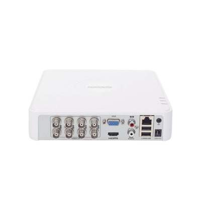 EPCOM PROFESSIONAL - DVR 8 Canales TurboHD + 2 Canales IP / 2 Megapixel (1080p) Lite / Acusense Lite (Evita Falsas Alarmas) / Audio por Coaxitron / 1 Bahía de Disco Duro / H.265+ / Salida de Vídeo Full HD