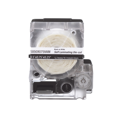 PANDUIT - Casete de 200 Etiquetas Autolaminadas de 25.4 x 38.1 mm (1 x 1.5 Pulgadas), para Cables de 3.1 a 7 mm (0.12 a 0.28 Pulgadas) de Diámetro, Área de Impresión Color Blanco