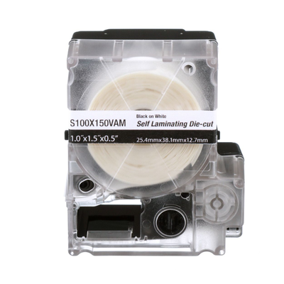 PANDUIT - Casete de 175 Etiquetas Autolaminadas de 25.4 x 38.1 mm (1 x 1.5 pulgadas), para Cables de 4 a 8.1 mm (0.16 a 0.32 pulgadas) de Diámetro, Área de Impresión Color Blanco