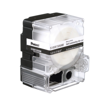 PANDUIT - Casete de 125 Etiquetas Autolaminadas para Cables 8-4 AWG 1 x 2.25 Pulgadas (25.4 x 57.15 mm)