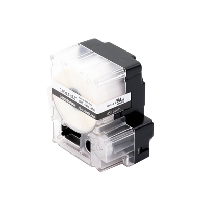 PANDUIT - Casete de 45 Etiquetas Autolaminadas de 25.4 x 165.1 mm (1 x 6.5 pulgadas), para Cables de 4 a 8.1 mm (0.16 a 0.32 pulgadas) de Diámetro, Área de Impresión Color Blanco