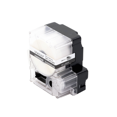 PANDUIT - Casete de 45 Etiquetas Autolaminadas de 25.4 x 165.1 mm (1 x 6.5 pulgadas), para Cables de 4 a 8.1 mm (0.16 a 0.32 pulgadas) de Diámetro, Área de Impresión Color Blanco