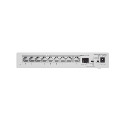 HUAWEI - Switch Gigabit No Administrable PoE / 8 puertos 10/100/1000 Mbps (PoE) / 2 Puertos SFP Uplink / 124W