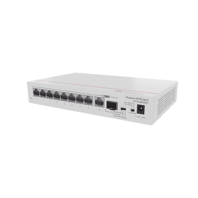 HUAWEI - Switch Gigabit No Administrable PoE / 8 puertos 10/100/1000 Mbps (PoE) / 2 Puertos SFP Uplink / 124W