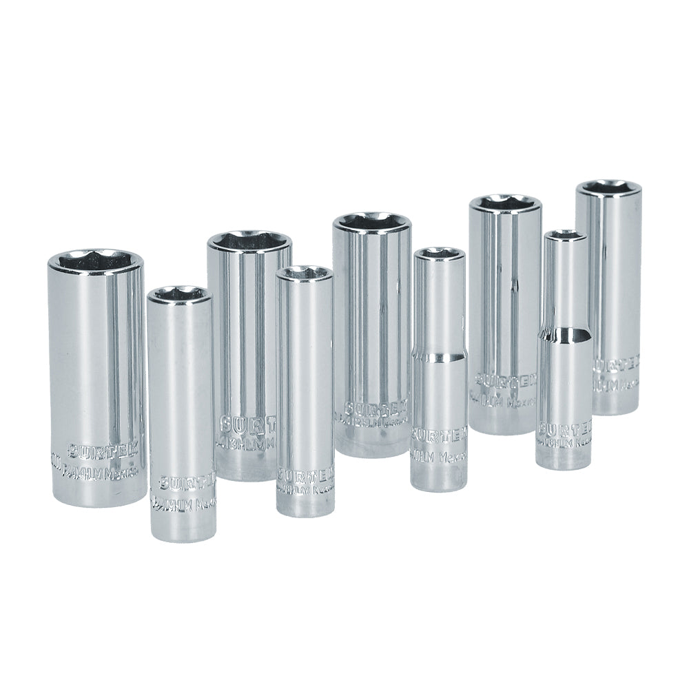 Surtek - Jgo dados lgo 1/4 in 6pt mm 9pz