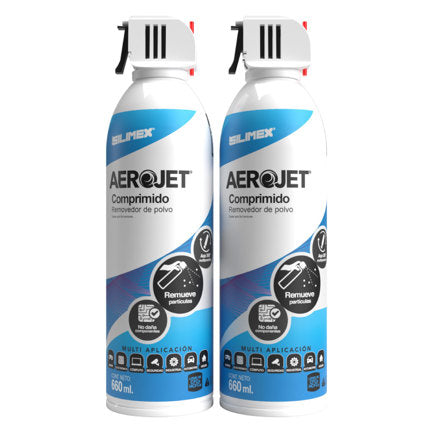 SILIMEX - Aire Comprimido Silimex Aerojet Duo Removedor De Polvo 660 ml con Válvula 360°