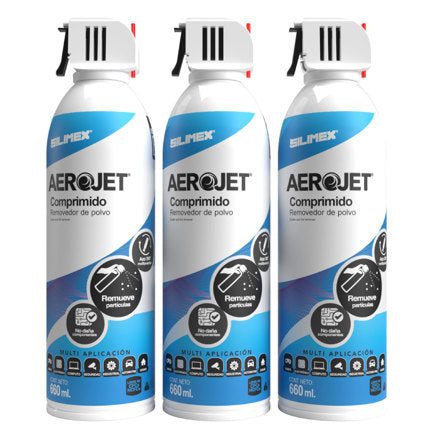 SILIMEX - Aire Comprimido Silimex Aerojet Trio Removedor De Polvo 660 ml con Válvula 360°