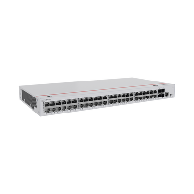HUAWEI - Switch de Acceso Gigabit Administrable PoE Capa 2 / 48 puertos 10/100/1000 Mbps (PoE) / 4 Puertos 10GE SFP+ Uplink / ERPS / IMGP Snooping / DHCP Snooping / PoE Perpetuo / 380W / Administración Nube Gratis