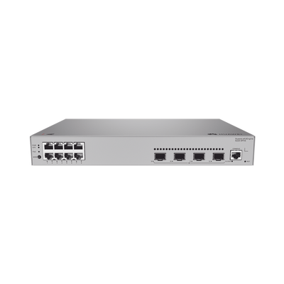 HUAWEI - Switch de acceso eKit Administrable / Capa 2 / 8 Puertos PoE+ Gigabit + 4 SFP + Puerto Consola / PoE Perpetuo / Presupuesto PoE 125 W / Sin licenciamiento