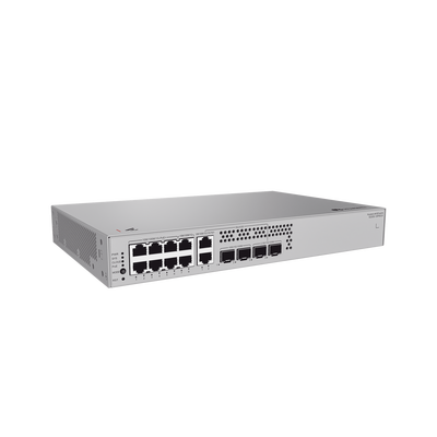 HUAWEI - Switch de Acceso eKit Administrable / Capa 2 / 6 Puertos PoE+ Gigabit + 2 Puertos PoE+ Multi-Gigabit (2.5 Gbps) + 2 Puertos Gigabit + 2 Puertos SFP + 2 Puertos SFP+ / PoE Perpetuo / Presupuesto PoE 128 W / Sin licenciamiento