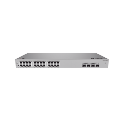 HUAWEI - Switch de Acceso eKit Administrable / Capa 2 / 24 Puertos PoE+ Gigabit + 2 Puertos SFP (2.5 Gbps) + 2 Puertos SFP+ /  PoE Perpetuo / Presupuesto PoE 195 W / Sin licenciamiento