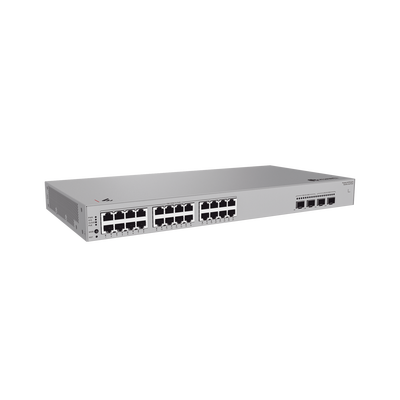 HUAWEI - Switch de Acceso eKit Administrable / Capa 2 / 24 Puertos PoE+ Gigabit + 2 Puertos SFP (2.5 Gbps) + 2 Puertos SFP+ /  PoE Perpetuo / Presupuesto PoE 195 W / Sin licenciamiento