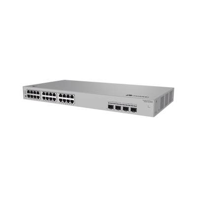 HUAWEI - Switch de Acceso eKit Administrable / Capa 2 / 24 Puertos PoE+ Gigabit + 2 Puertos SFP (2.5 Gbps) + 2 Puertos SFP+ /  PoE Perpetuo / Presupuesto PoE 195 W / Sin licenciamiento