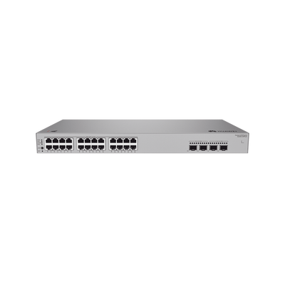 HUAWEI - Switch de Acceso eKit Administrable / Capa 2 / 24 Puertos PoE+ Gigabit + 2 Puertos SFP(2.5 Gbps) + 2 Puertos SFP+(10 Gbps) / PoE Perpetuo / Presupuesto PoE 400 W / Sin licenciamiento