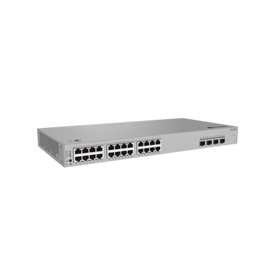 HUAWEI - Switch de Acceso eKit Administrable / Capa 2 / 24 Puertos PoE+ Gigabit + 2 Puertos SFP(2.5 Gbps) + 2 Puertos SFP+(10 Gbps) / PoE Perpetuo / Presupuesto PoE 400 W / Sin licenciamiento
