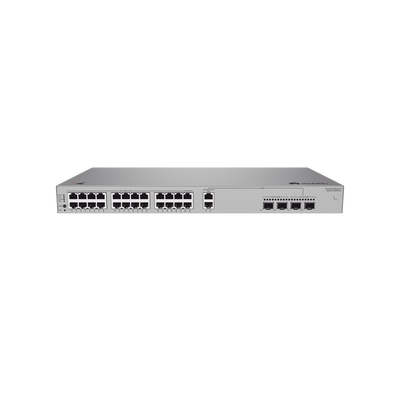 HUAWEI - Switch de Acceso eKit Administrable / Capa 2 / 22 Puertos PoE+ Gigabit + 2 Puertos PoE+ 2.5 Gbps + 2 Puertos SFP(2.5 Gbps) + 2 Puertos SFP+(10 Gbps) / PoE Perpetuo / Presupuesto PoE 400 W / Sin Licenciamiento