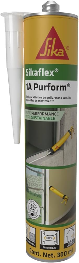 Sellador De Poliuretano Negro 300 Ml (Sikaflex 1A Purform)