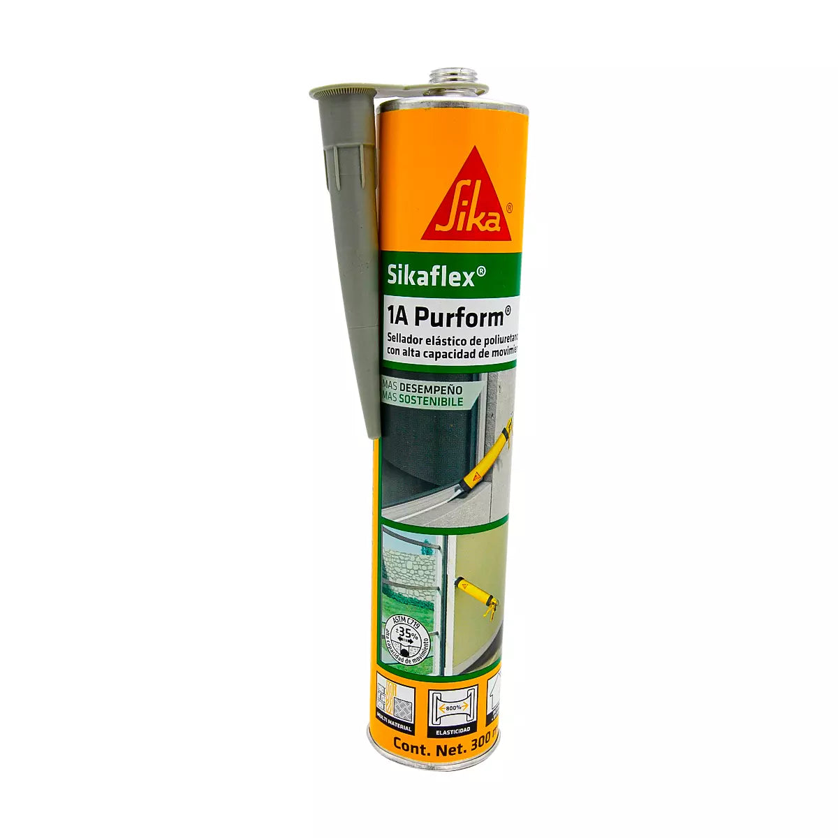Sellador De Poliuretano Gris 300 Ml (Sikaflex 1A Purform)