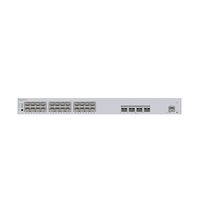 HUAWEI - Switch de Distribución/Core Gigabit Administrable PoE Capa 3 / 24 puertos 10/100/1000 Mbps (PoE) / 4 Puertos 10GE SFP+ Uplink / ERPS / Rutas Estáticas / iStack / PoE Perpetuo / 400W / Administración Nube Gratis