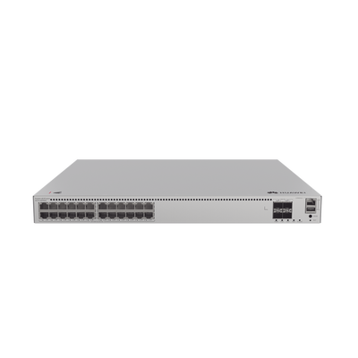 HUAWEI - Switch de Distribución/Core Gigabit Administrable PoE Capa 3 / 24 puertos 1000/2.5Gbps (PoE) / 4 Puertos 10GE SFP+ Uplink / ERPS / Rutas Estáticas / iStack / PoE Perpetuo / 400W / Administración Nube Gratis