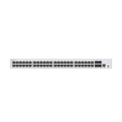 HUAWEI - Switch de Distribución/Core Gigabit Administrable PoE Capa 3 / 48 puertos 10/100/1000 Mbps (PoE) / 4 Puertos 1GE SFP Uplink / ERPS / Rutas Estáticas / iStack / PoE Perpetuo / 380W / Administración Nube Gratis