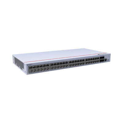 HUAWEI - Switch de Distribución/Core Gigabit Administrable  Capa 3 / 48 puertos 10/100/1000 Mbps  / 4 Puertos 1GE SFP Uplink / ERPS / Rutas Estáticas / iStack / Administración Nube Gratis