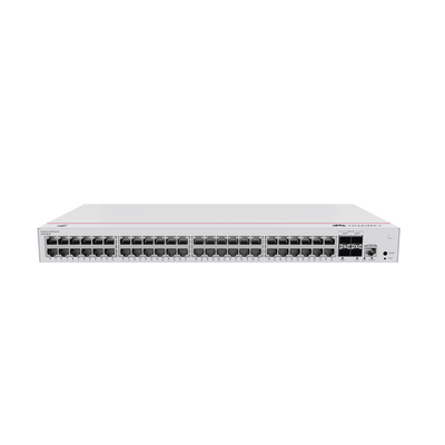 HUAWEI - Switch de Distribución/Core Gigabit Administrable  Capa 3 / 48 puertos 10/100/1000 Mbps  / 4 Puertos 10GE SFP+ Uplink / ERPS / Rutas Estáticas / iStack / Administración Nube Gratis