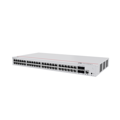 HUAWEI - Switch de Distribución/Core Gigabit Administrable  Capa 3 / 48 puertos 10/100/1000 Mbps  / 4 Puertos 10GE SFP+ Uplink / ERPS / Rutas Estáticas / iStack / Administración Nube Gratis