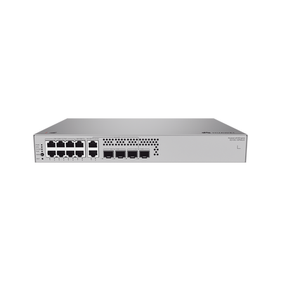 HUAWEI - Switch de Acceso eKit Administrable  / Capa 2+ / 6 Puertos PoE+ Gigabit + 2 Puertos PoE+ Multi-Gigabit (2.5 Gbps) + 2 Puertos Gigabit + 2 Puertos SFP + 2 Puertos SFP+ / PoE Perpetuo / Presupuesto PoE 128 W / Sin licenciamiento