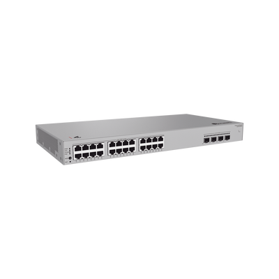 HUAWEI - Switch de Acceso Gigabit Administrable PoE Capa 2+ / 24 puertos 10/100/1000 Mbps (PoE) / 4 Puertos 2.5GE SFP Uplink  / ERPS / Rutas Estáticas / PoE Perpetuo / 400 W / Administración Nube Gratis