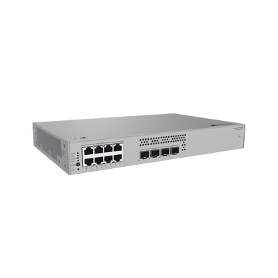 HUAWEI - Switch de Acceso Gigabit Administrable PoE Capa 2+ / 8 puertos 10/100/1000 Mbps (PoE) / 2 Puertos 2.5GE SFP + 2 Puertos 10GE SFP+ Uplink  / ERPS / Rutas Estáticas / PoE Perpetuo / 128 W / Administración Nube Gratis