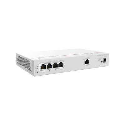 HUAWEI - Router Multi-Servicio / 1 puerto 10/100/1000 Mbps(WAN) / 4 puertos 10/100/1000 Mbps(LAN) PoE+ (802.3af/at) / 50W / Rendimiento 1 Gbps / Controla hasta 32 APs / Hasta 150 Clientes / Administración Nube Gratis