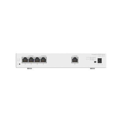 HUAWEI - Router Multi-Servicio / 1 puerto 10/100/1000 Mbps(WAN) / 4 puertos 10/100/1000 Mbps(LAN) PoE+ (802.3af/at) / 50W / Rendimiento 1 Gbps / Controla hasta 32 APs / Hasta 150 Clientes / Administración Nube Gratis