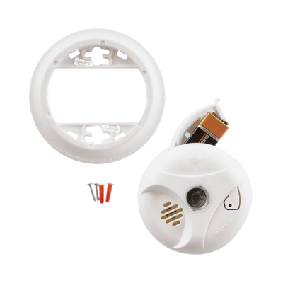 FIRST ALERT - Detector de Humo Autónomo, No Requiere Panel, LED de Escape, Sensor por Ionización, Batería 9 V reemplazable