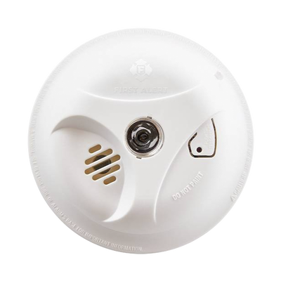 FIRST ALERT - Detector de Humo Autónomo, No Requiere Panel, LED de Escape, Sensor por Ionización, Batería 9 V reemplazable
