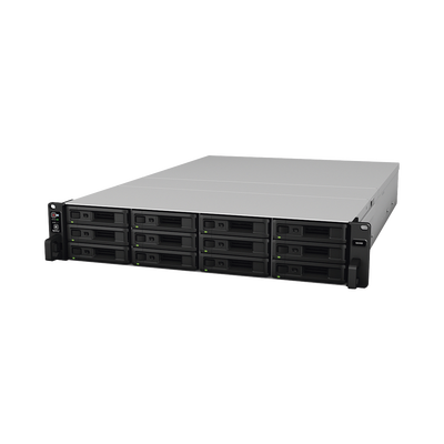 SYNOLOGY - Servidor NAS para rack de 12 bahías / Expandible hasta 180 bahías / Hasta 1,536 TB