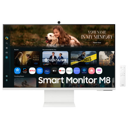 SAMSUNG - Monitor Samsung 32" Smart Vision AI Camara Web 4k 3840X2160 60HZ VA PLANO HDR10 4MS VESA100 M80F