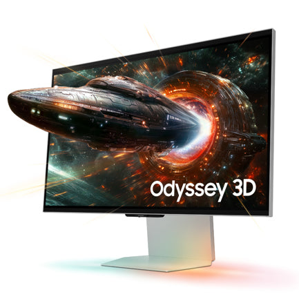 SAMSUNG - Monitor Gamer Samsung 27" 3D Odyssey 4K IPS 3840x2160 165HZ Plano Plata RGB 1MS G90XF