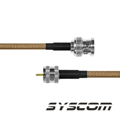 EPCOM INDUSTRIAL - Jumper de 30cm con cable Cable LP142 con conectores BNC MACHO/MINI UHF MACHO.