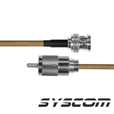 EPCOM INDUSTRIAL - (1 pza) Jumper con cable LP142, conectores BNC Macho/UHF (PL-259) Macho.