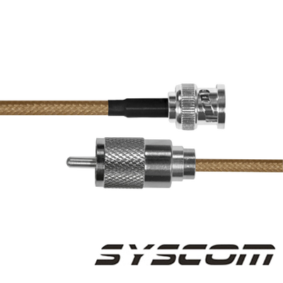 EPCOM INDUSTRIAL - (1 pza) Jumper con cable LP142, conectores BNC Macho/UHF (PL-259) Macho.