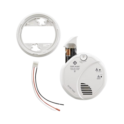 FIRST ALERT - Detector Combo de Humo/CO, 120 Vca, No Requiere Panel, Con Batería de Respaldo, Sensor Inteligente de Falsas Alarmas