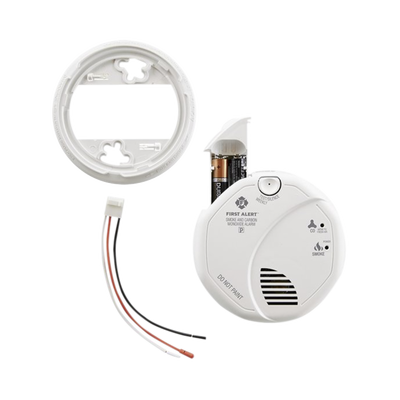 FIRST ALERT - Detector Combo de Humo/CO, 120 Vca, No Requiere Panel, Con Batería de Respaldo, Sensor Inteligente de Falsas Alarmas