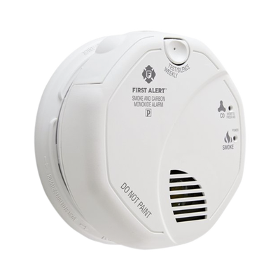 FIRST ALERT - Detector Combo de Humo/CO, 120 Vca, No Requiere Panel, Con Batería de Respaldo, Sensor Inteligente de Falsas Alarmas